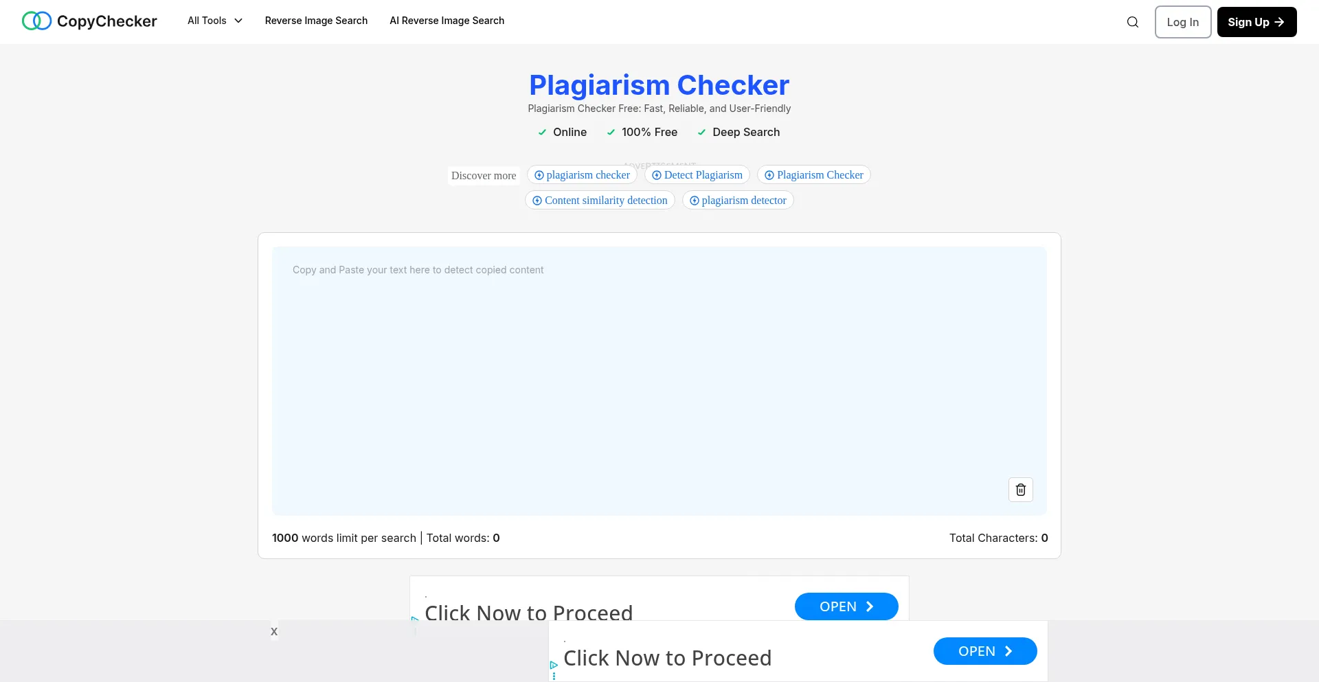 Copychecker.com Screenshot