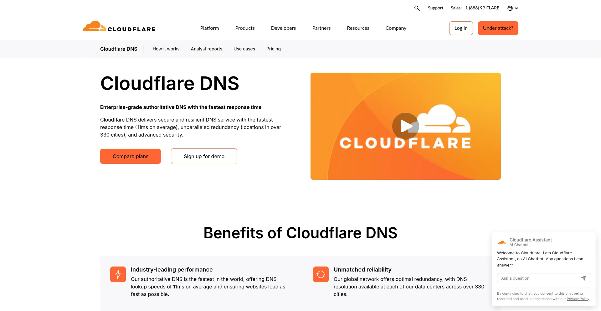 Cora.ns.cloudflare.com Screenshot