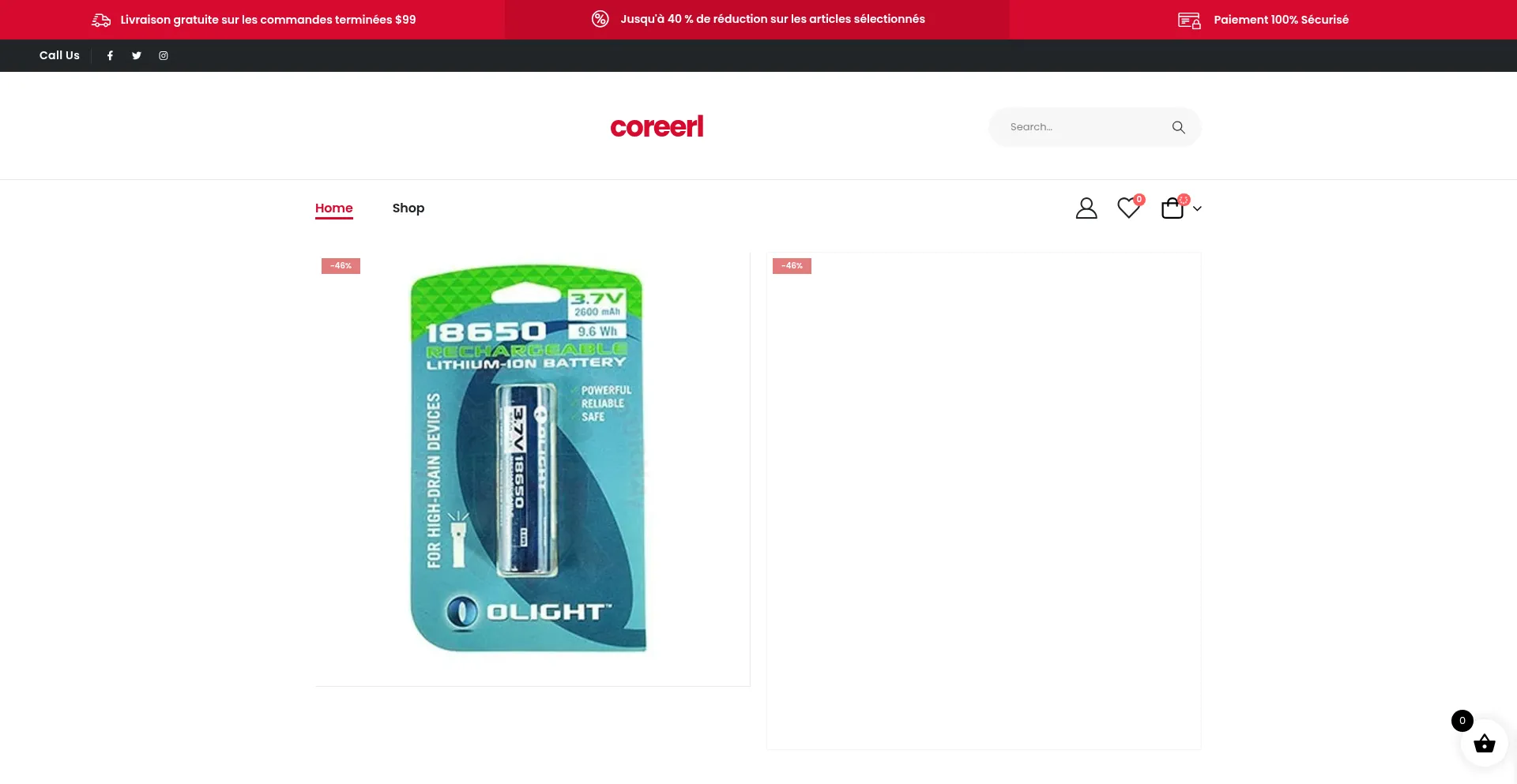 Website screenshot of Coreerleschuhe.shop