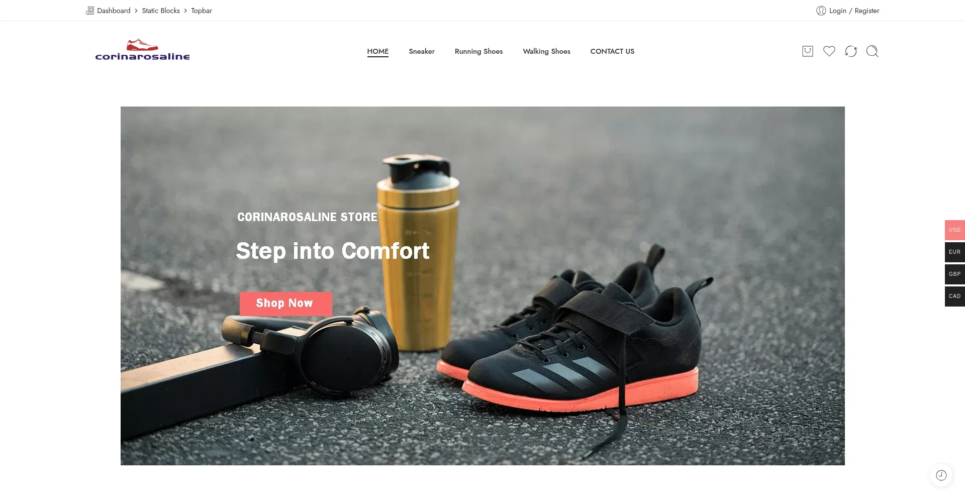 Website screenshot of Corinarosaline.com