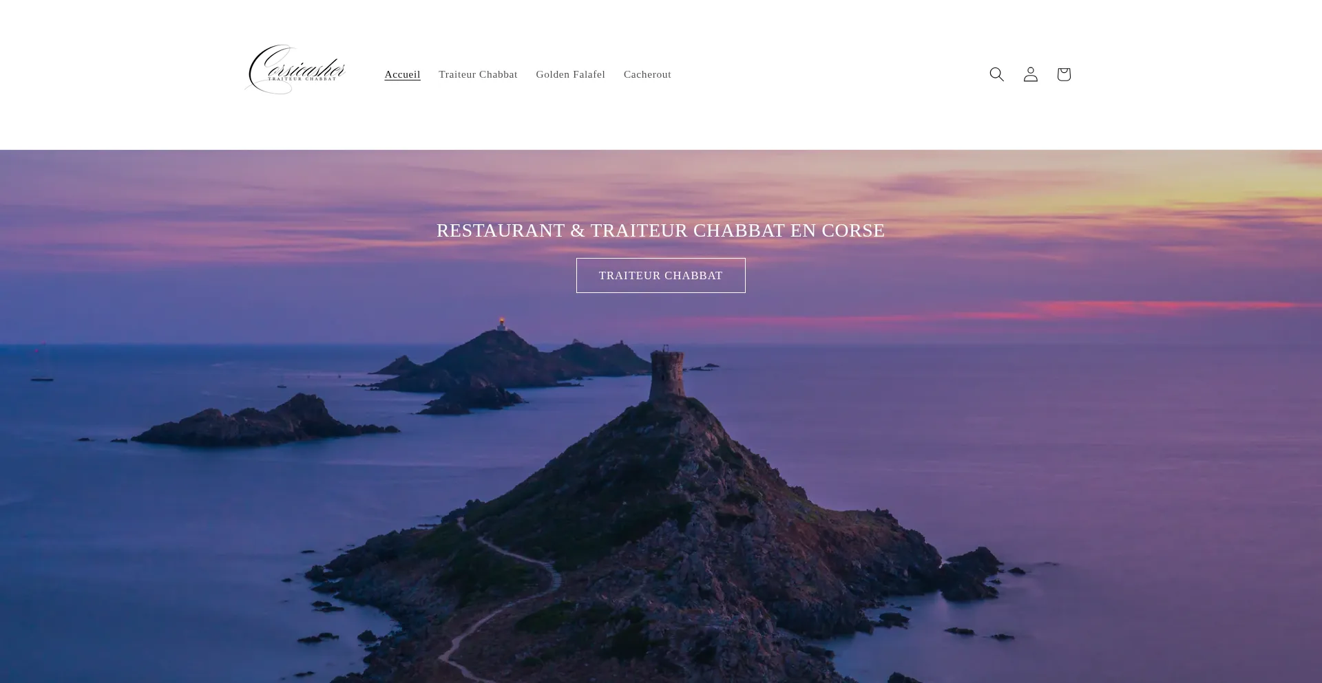 Website screenshot of Corsicasher.com