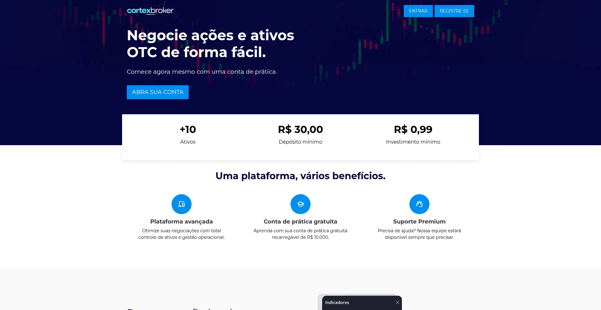 Website screenshot of Cortexbroker.com