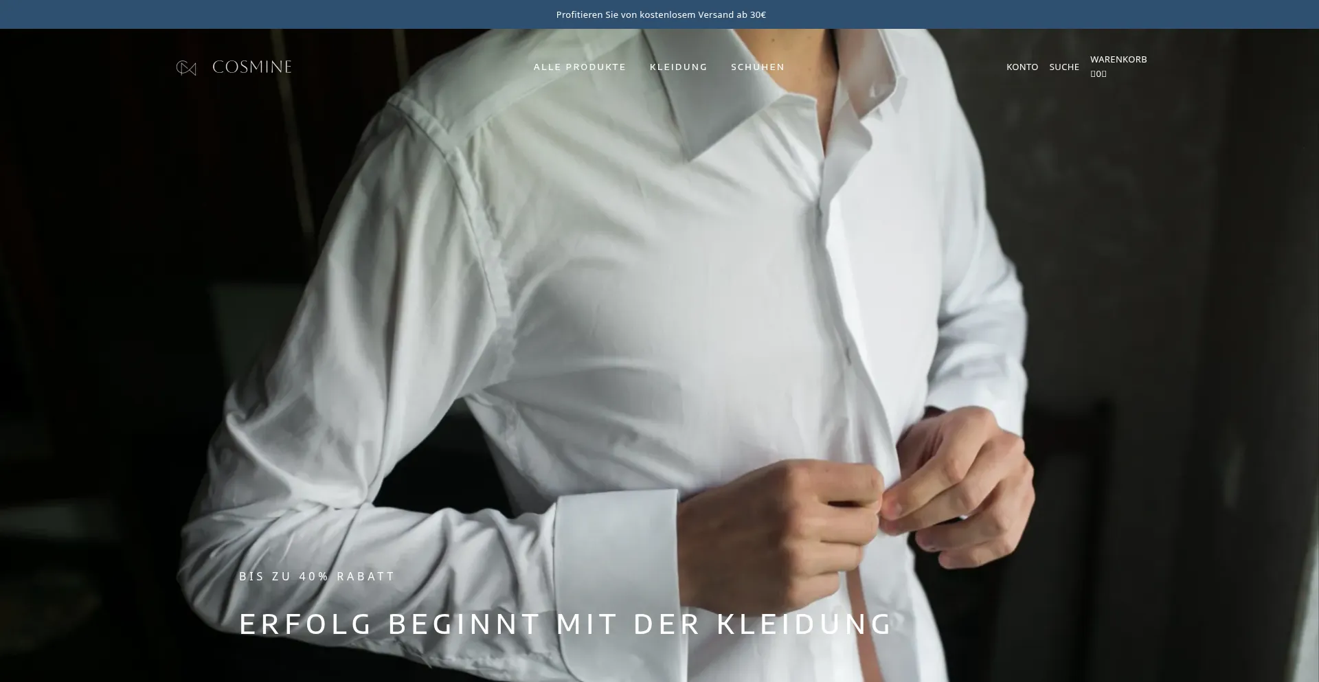 Website screenshot of Cosmine.de