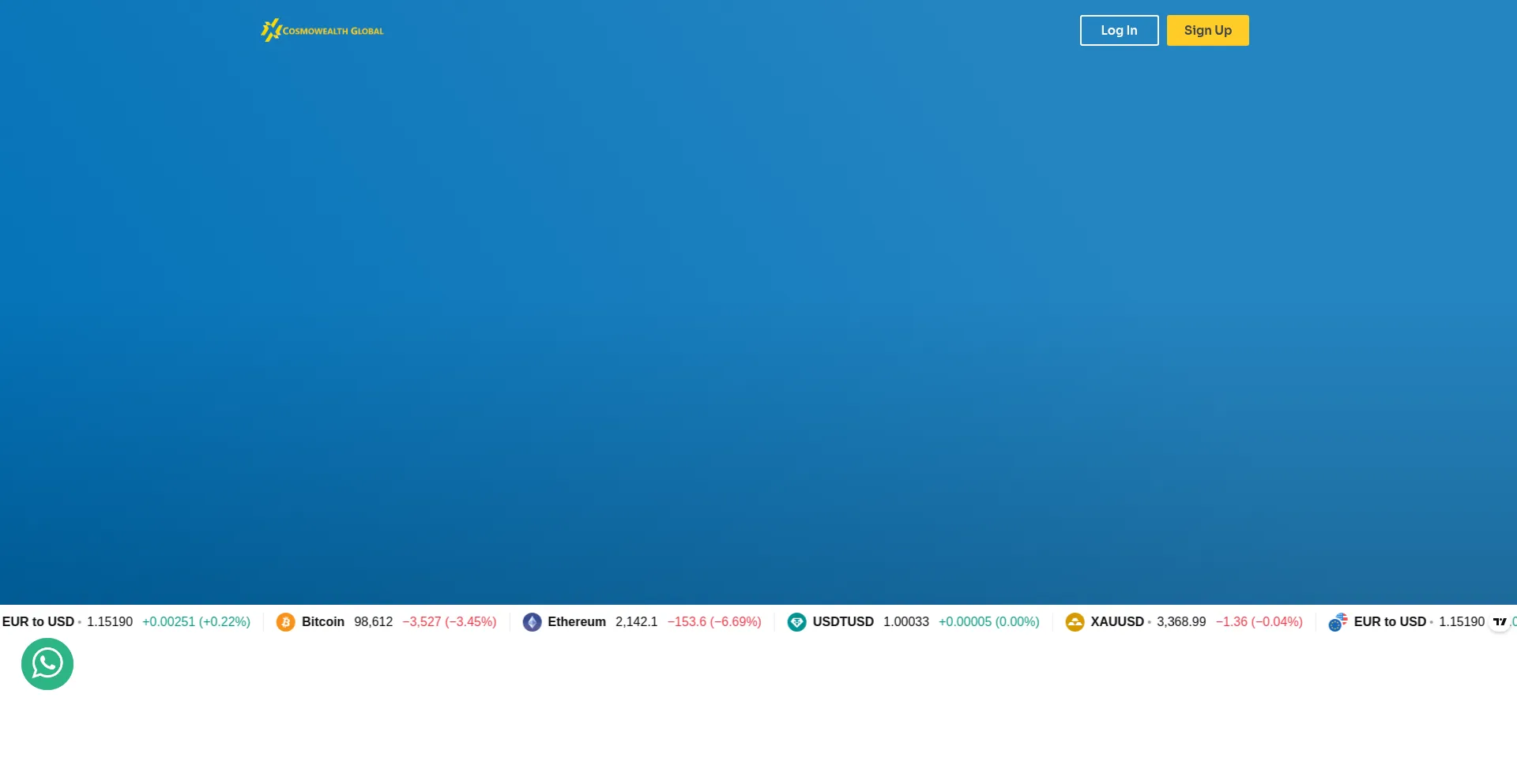 Website screenshot of Cosmowealth-global.com