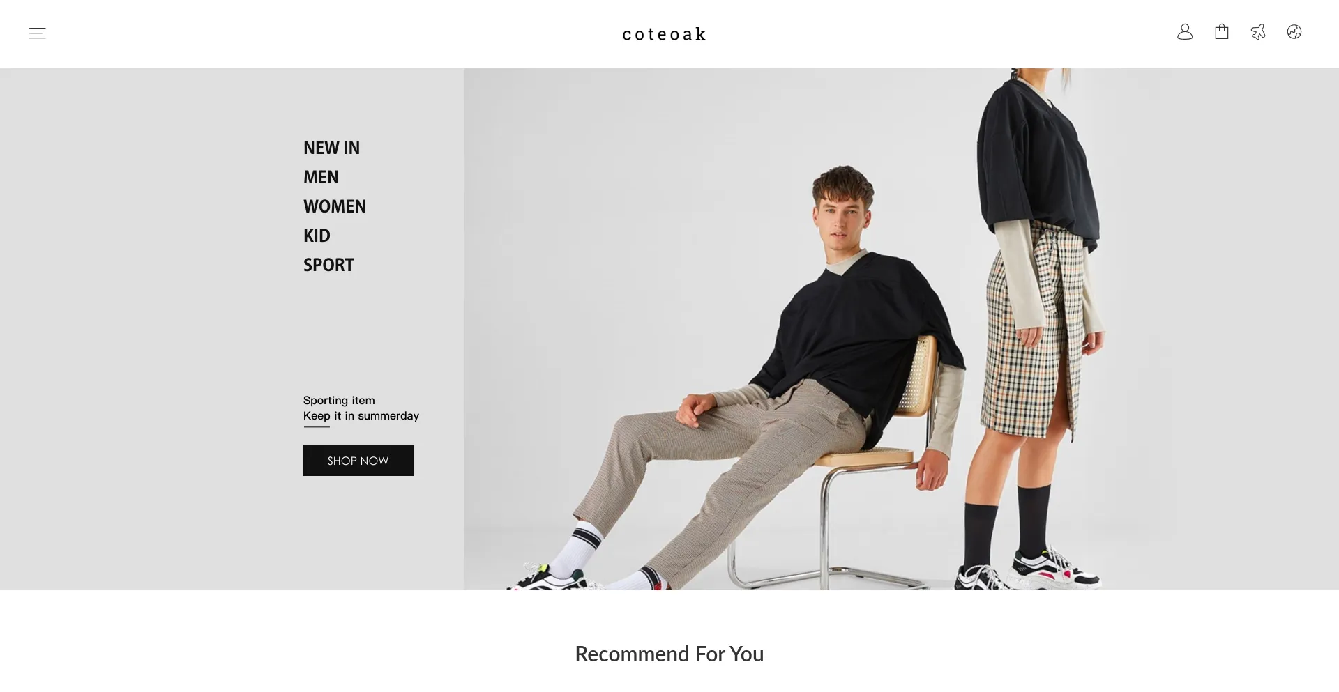 Website screenshot of Coteoak.com
