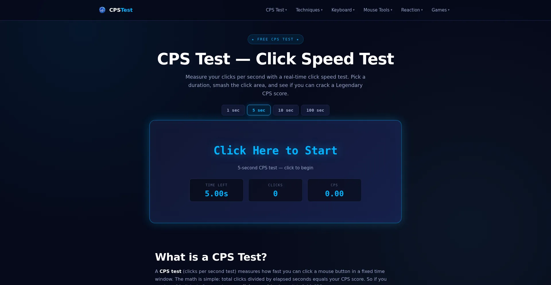 Cpsclickspeedtest.com