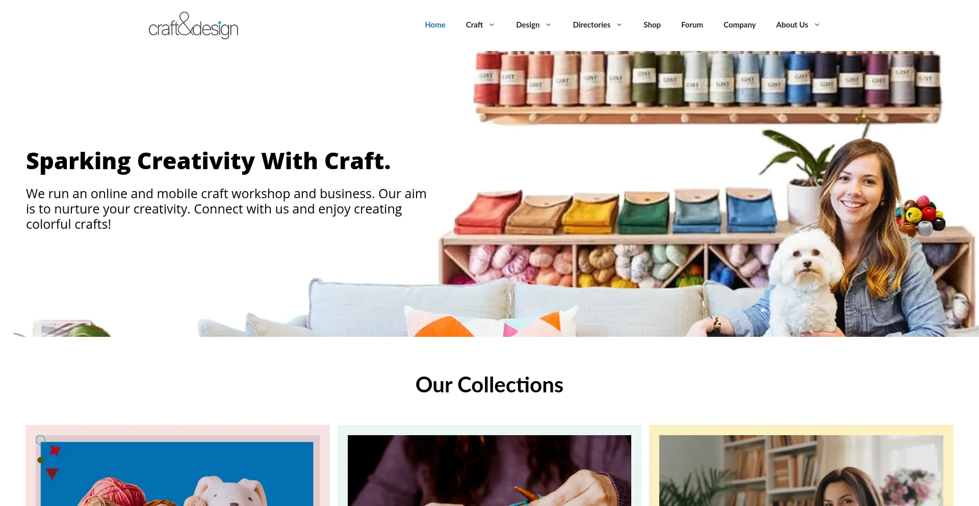 Website screenshot of Craftanddesign.net