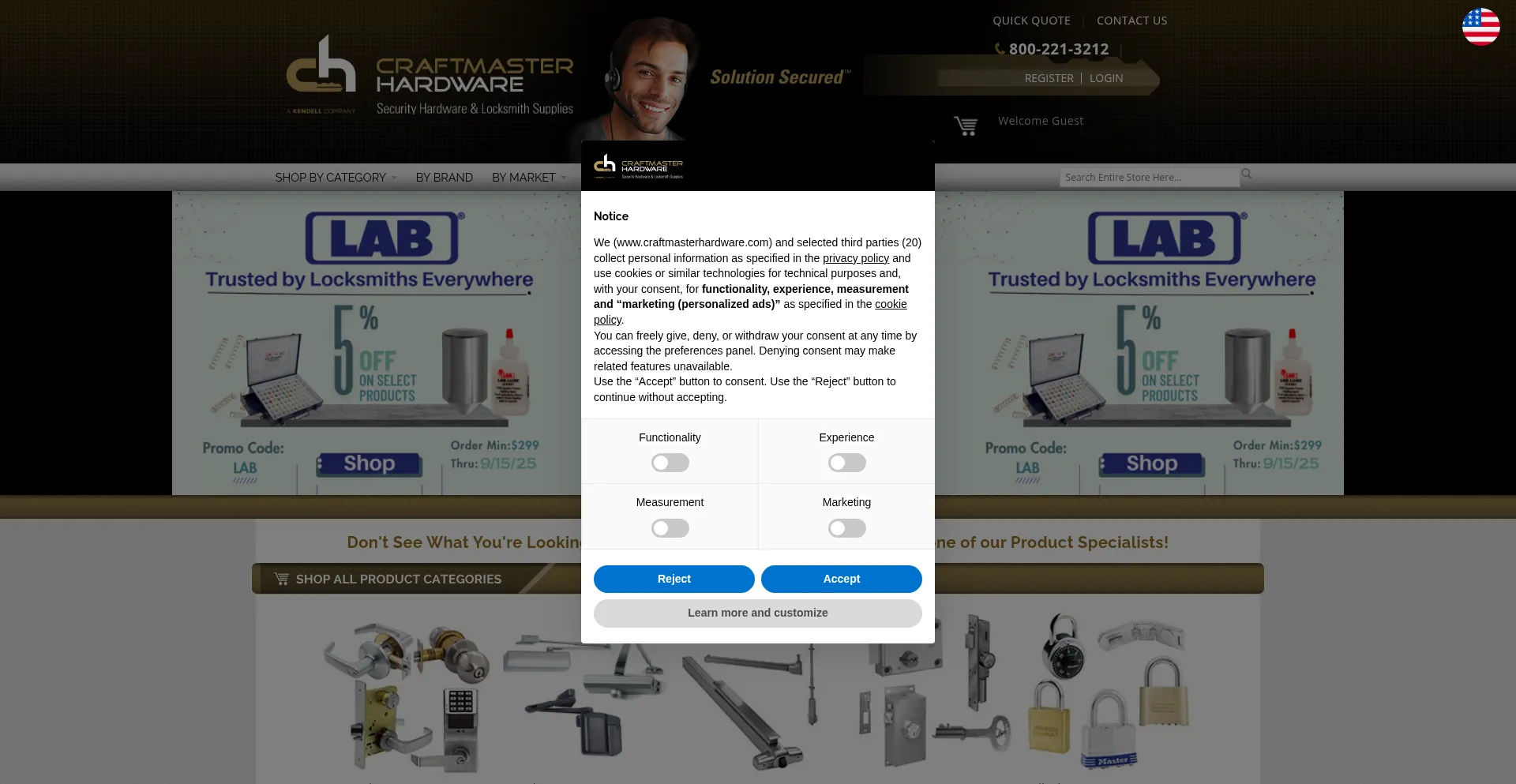 Website screenshot of Craftmaster.net