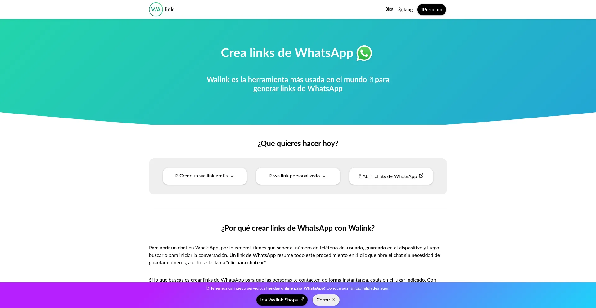 Crear.wa.link