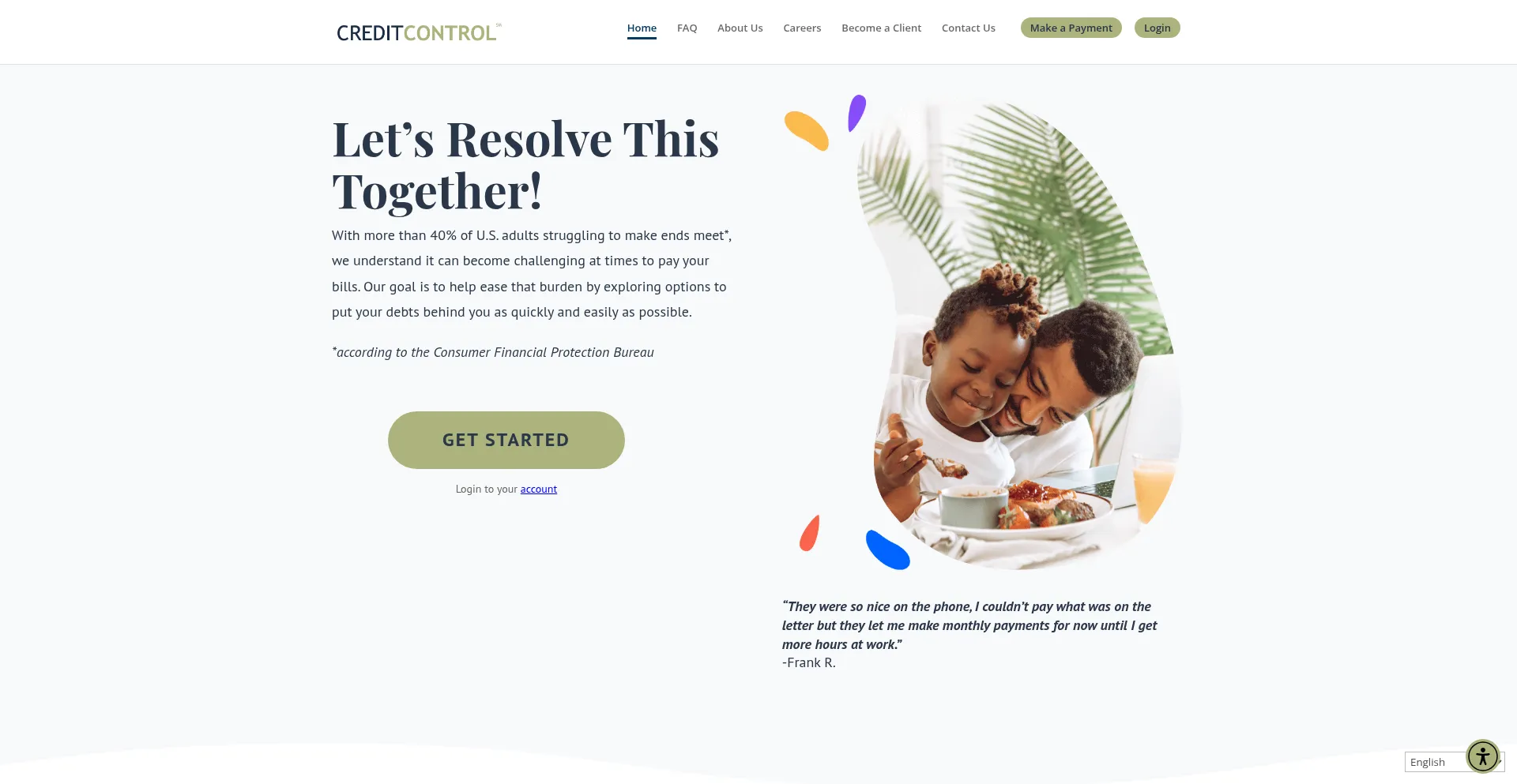 Website screenshot of Credit-control.com