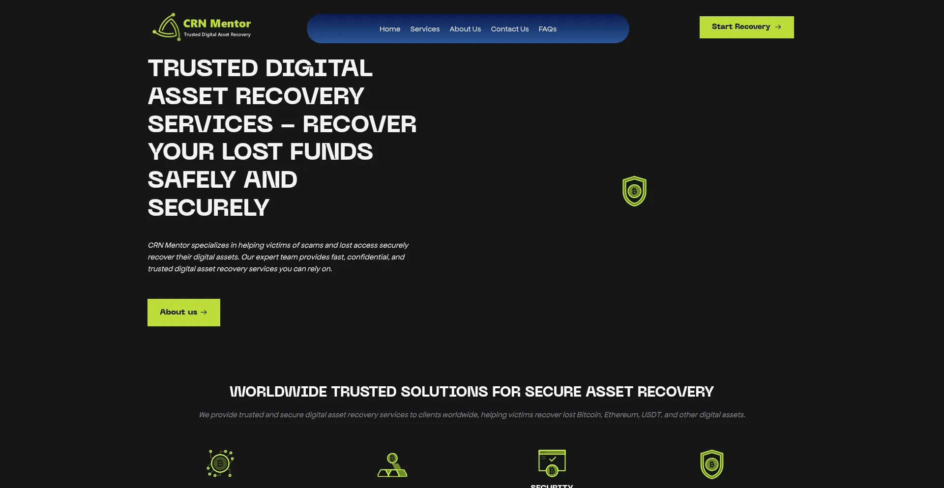 Website screenshot of Crnmentor.com