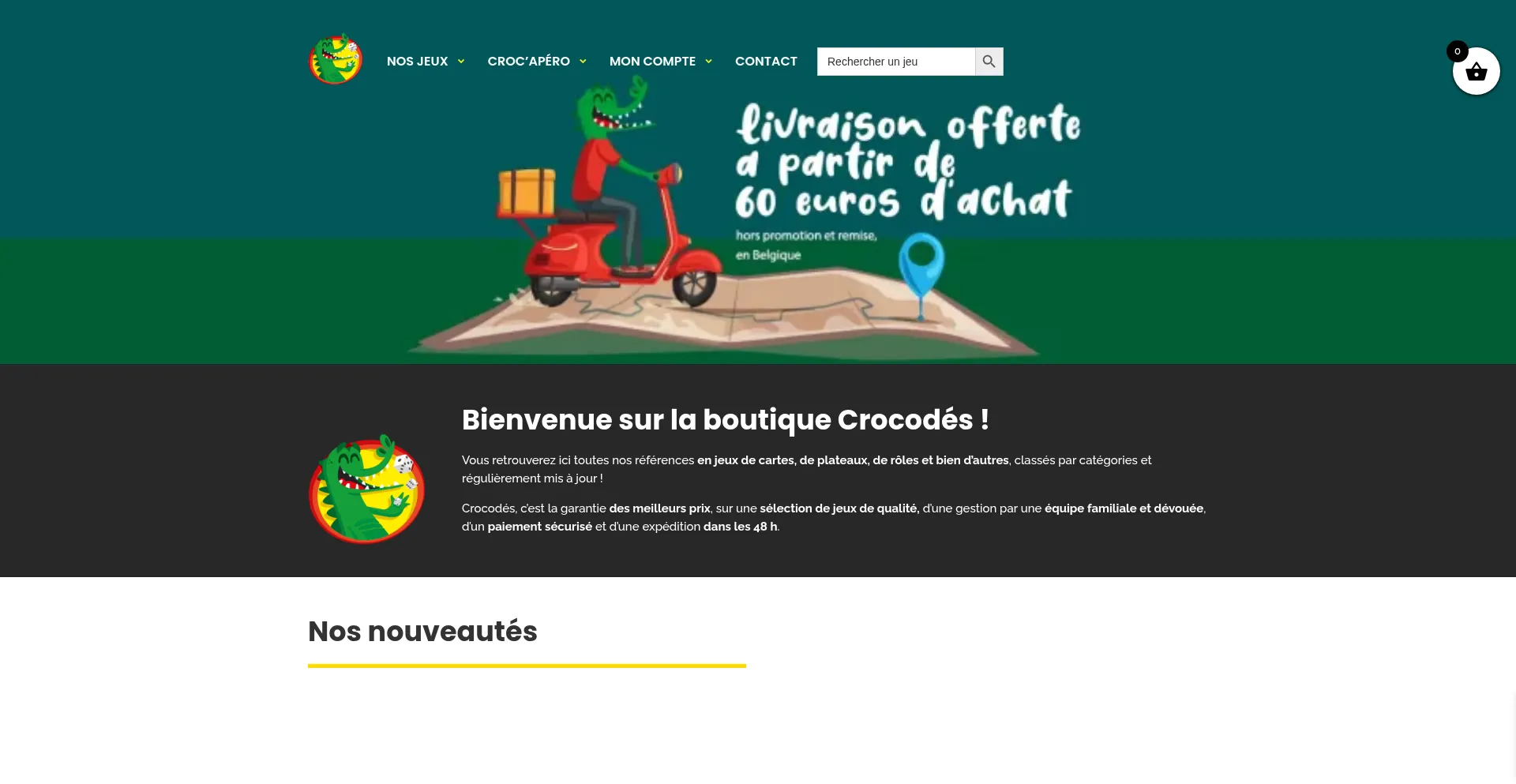 Website screenshot of Crocodes.be