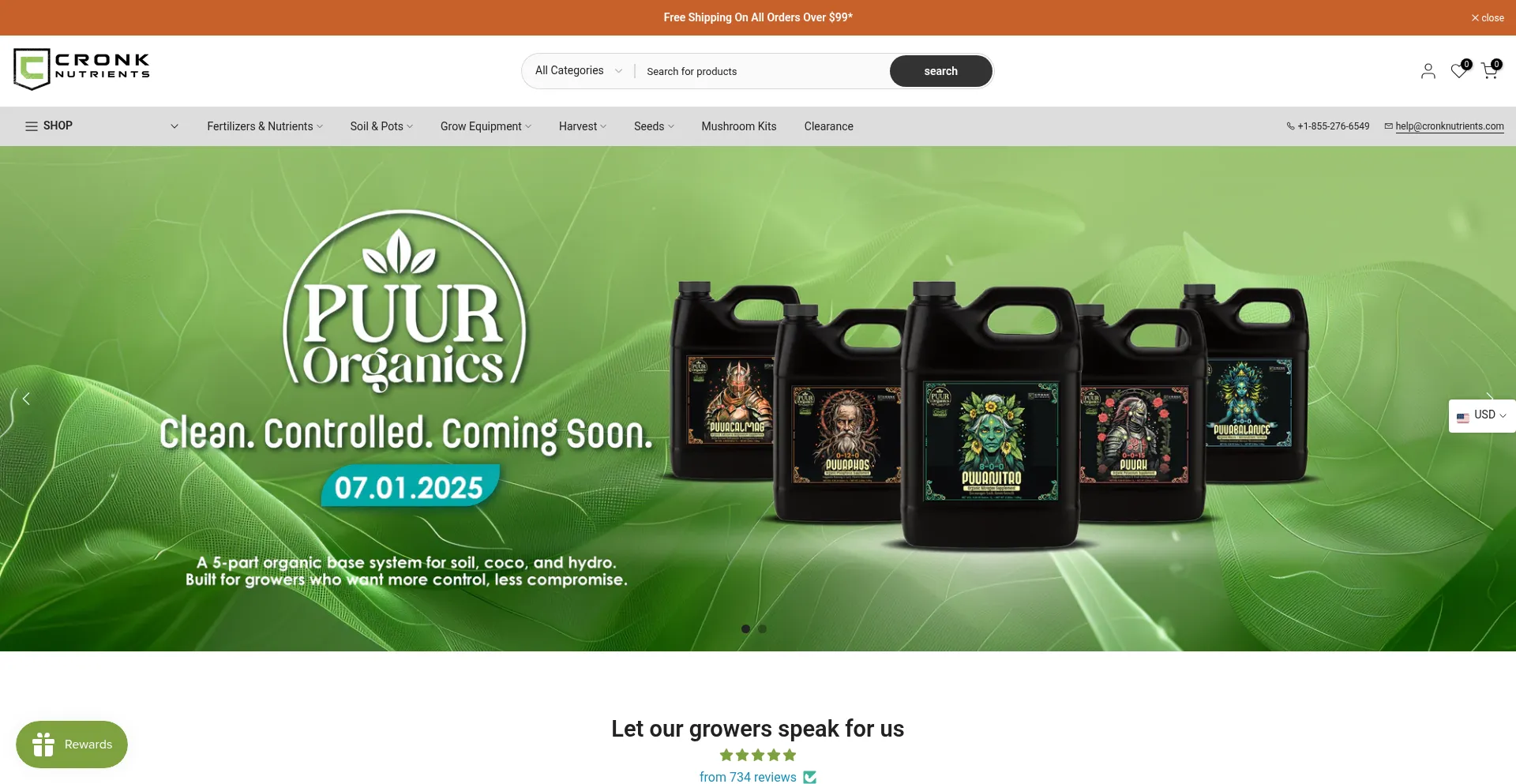 Website screenshot of Cronknutrients.com