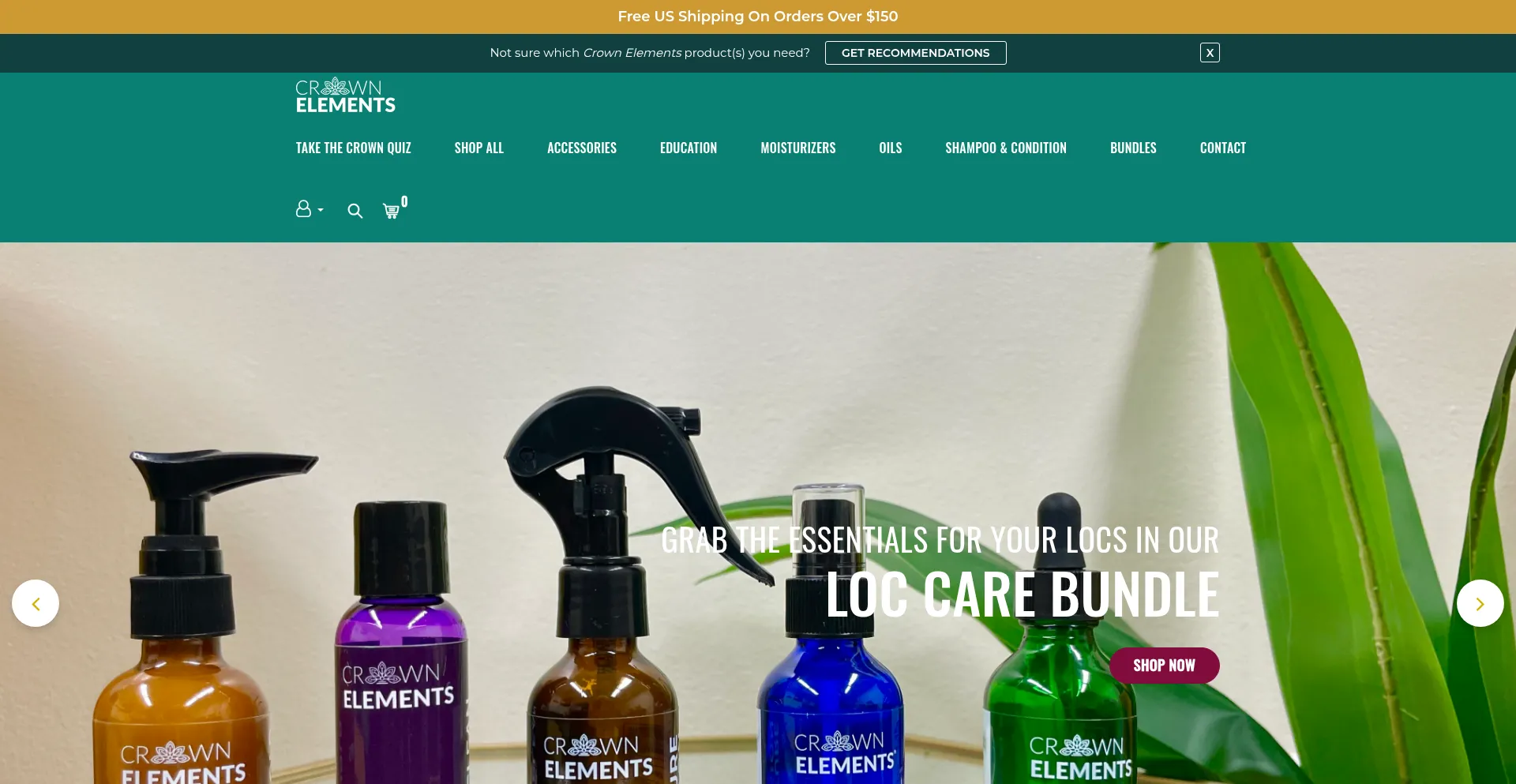 Website screenshot of Crownelements.com