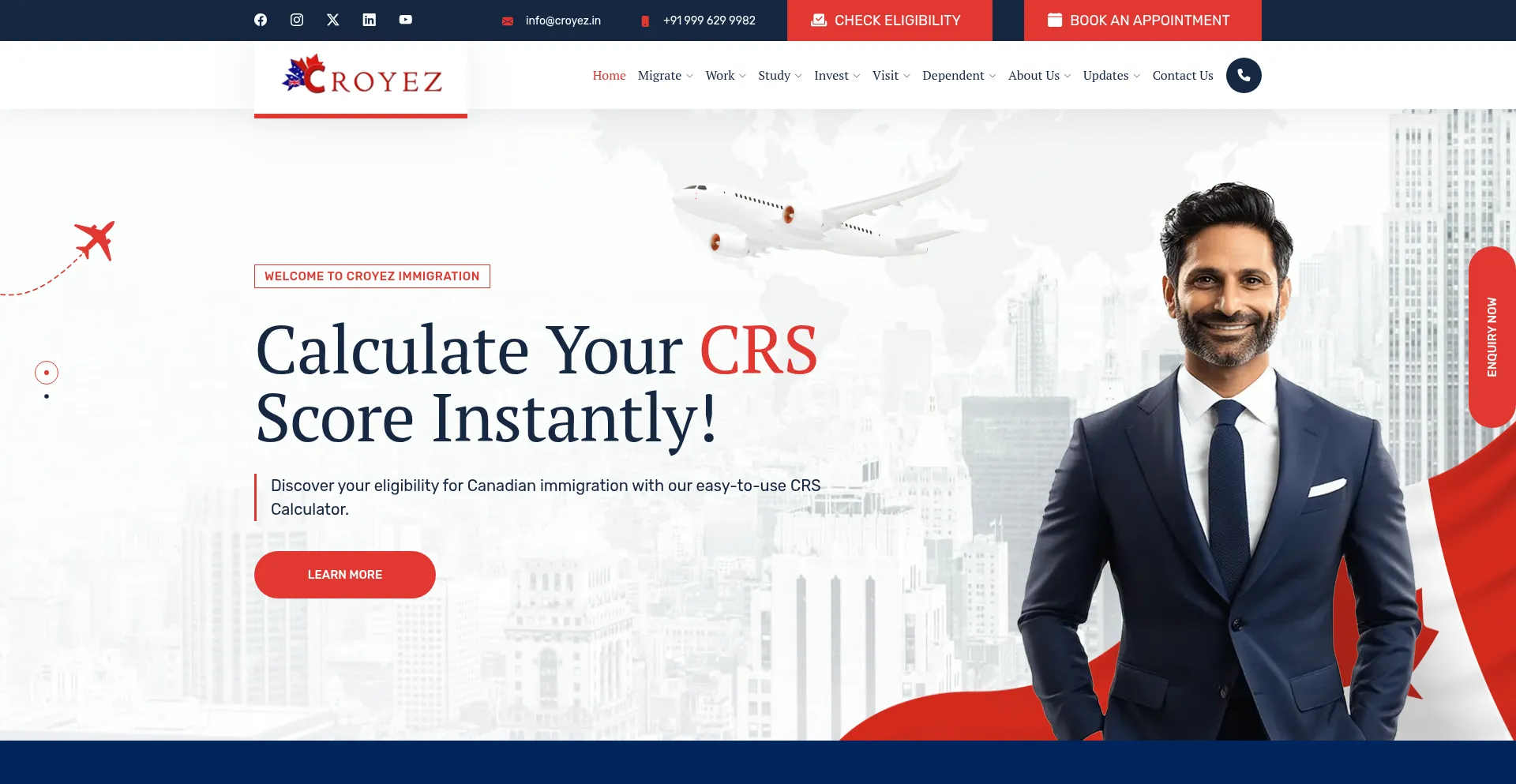 Website screenshot of Croyezimmigration.com