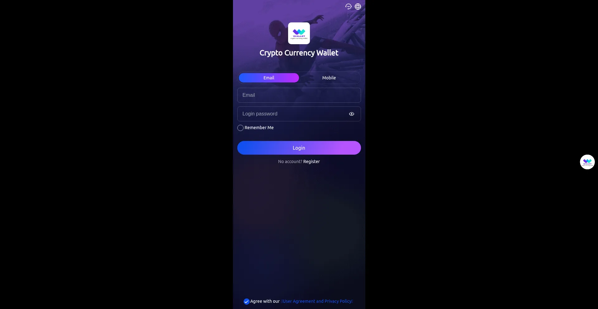 Website screenshot of Cryptocurrencywallet.vip