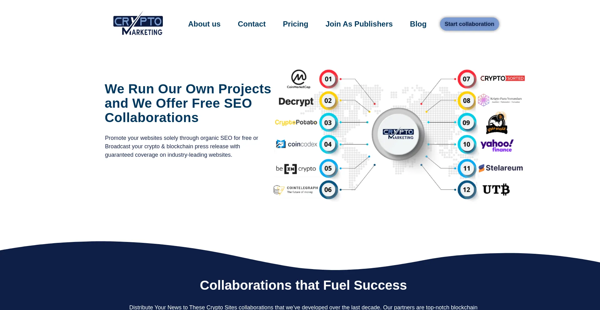 Website screenshot of Cryptoemarketing.com