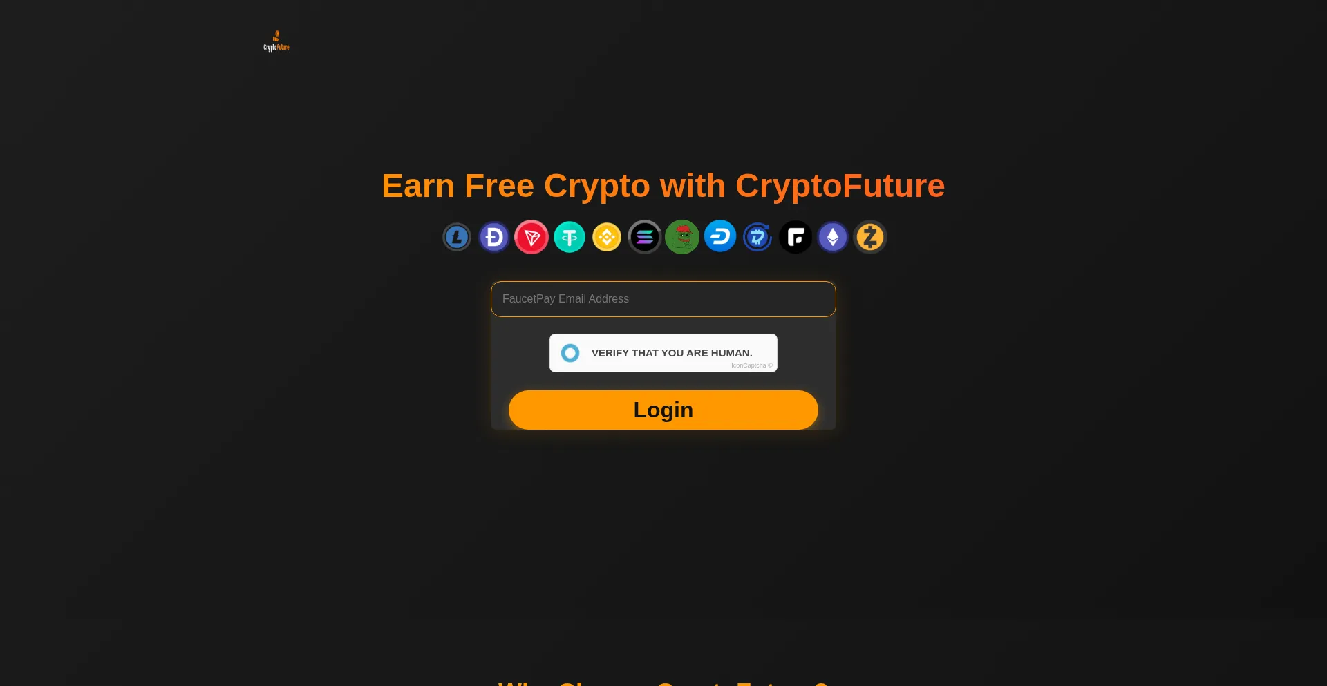 Website screenshot of Cryptofuture.co.in