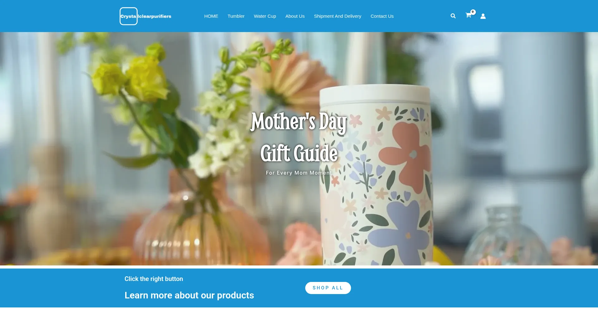 Website screenshot of Crystalclearpurifiers.com
