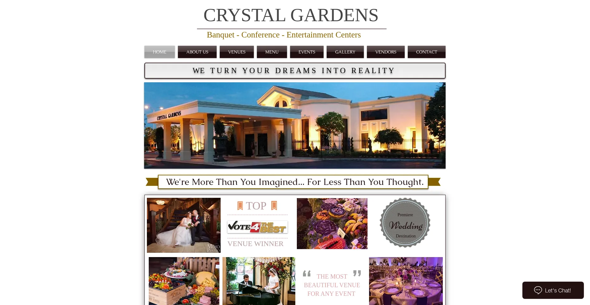 Website screenshot of Crystalgardensonline.com