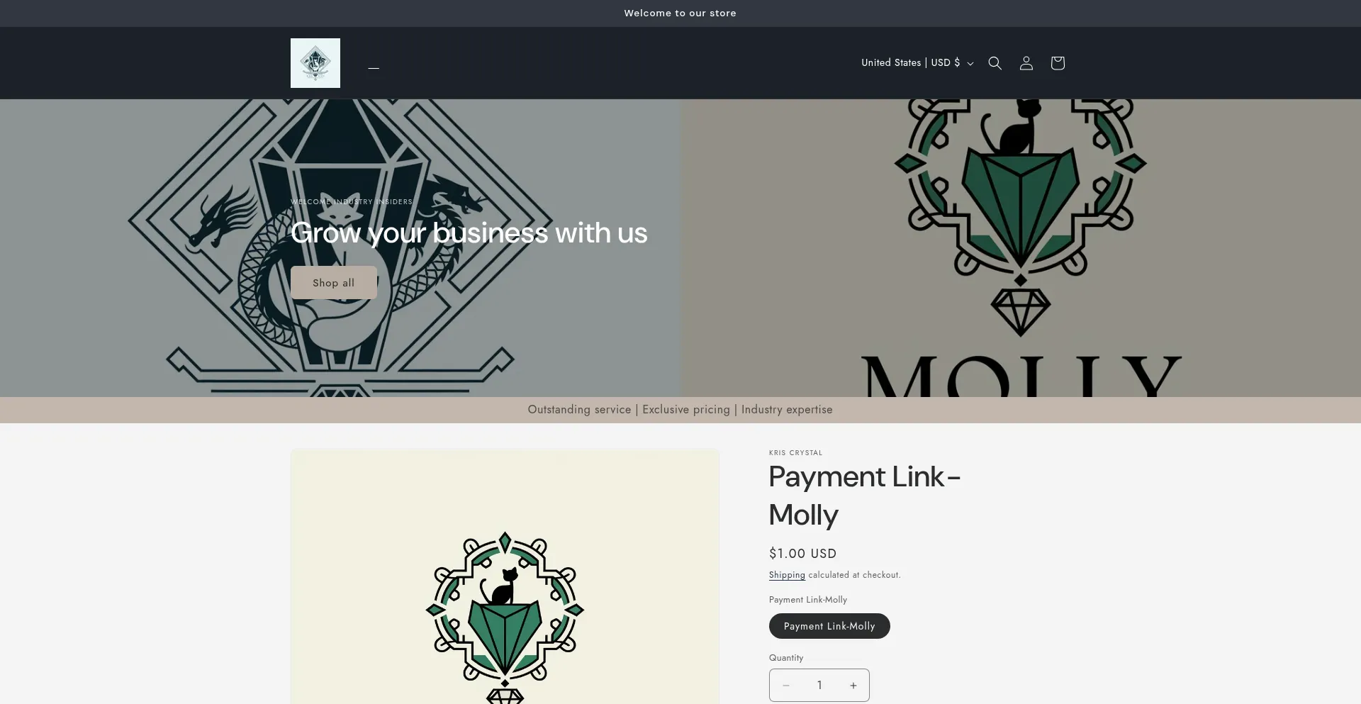 Website screenshot of Crystallive.net
