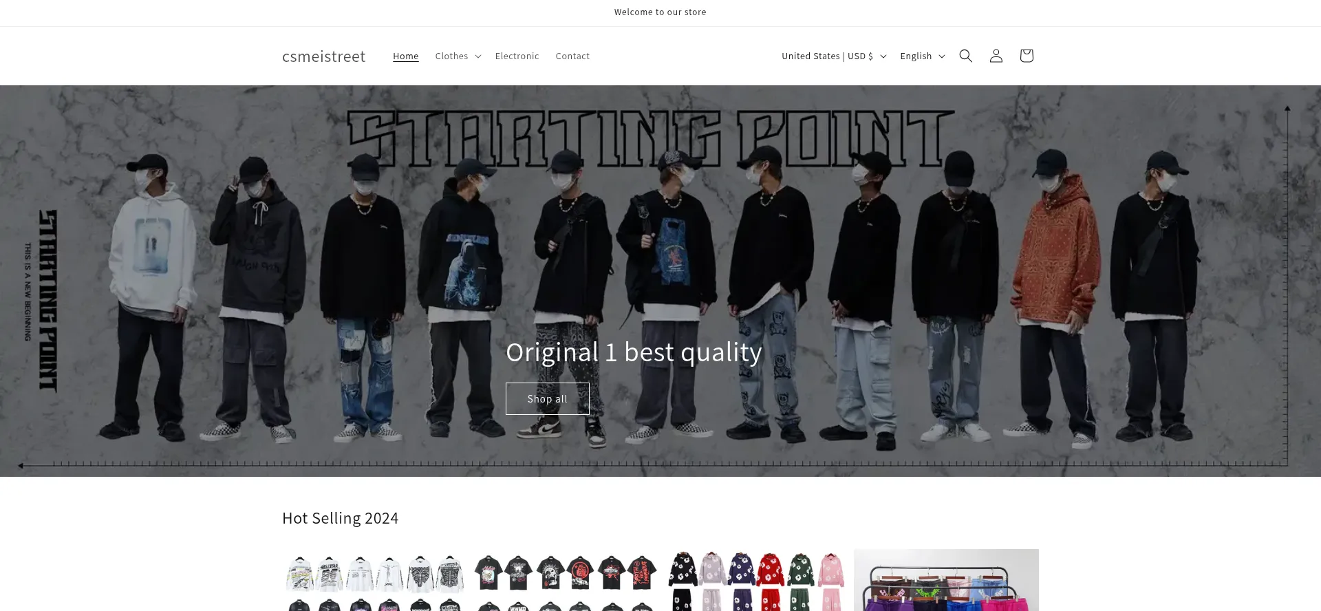 Website screenshot of Csmeistreet.com