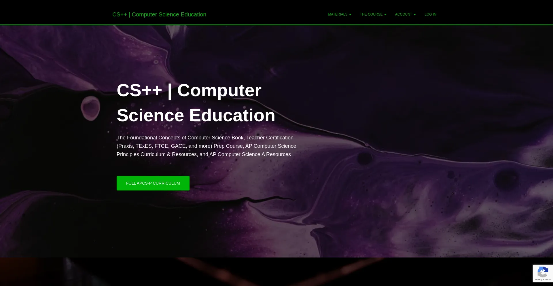 Website screenshot of Csplusplus.com