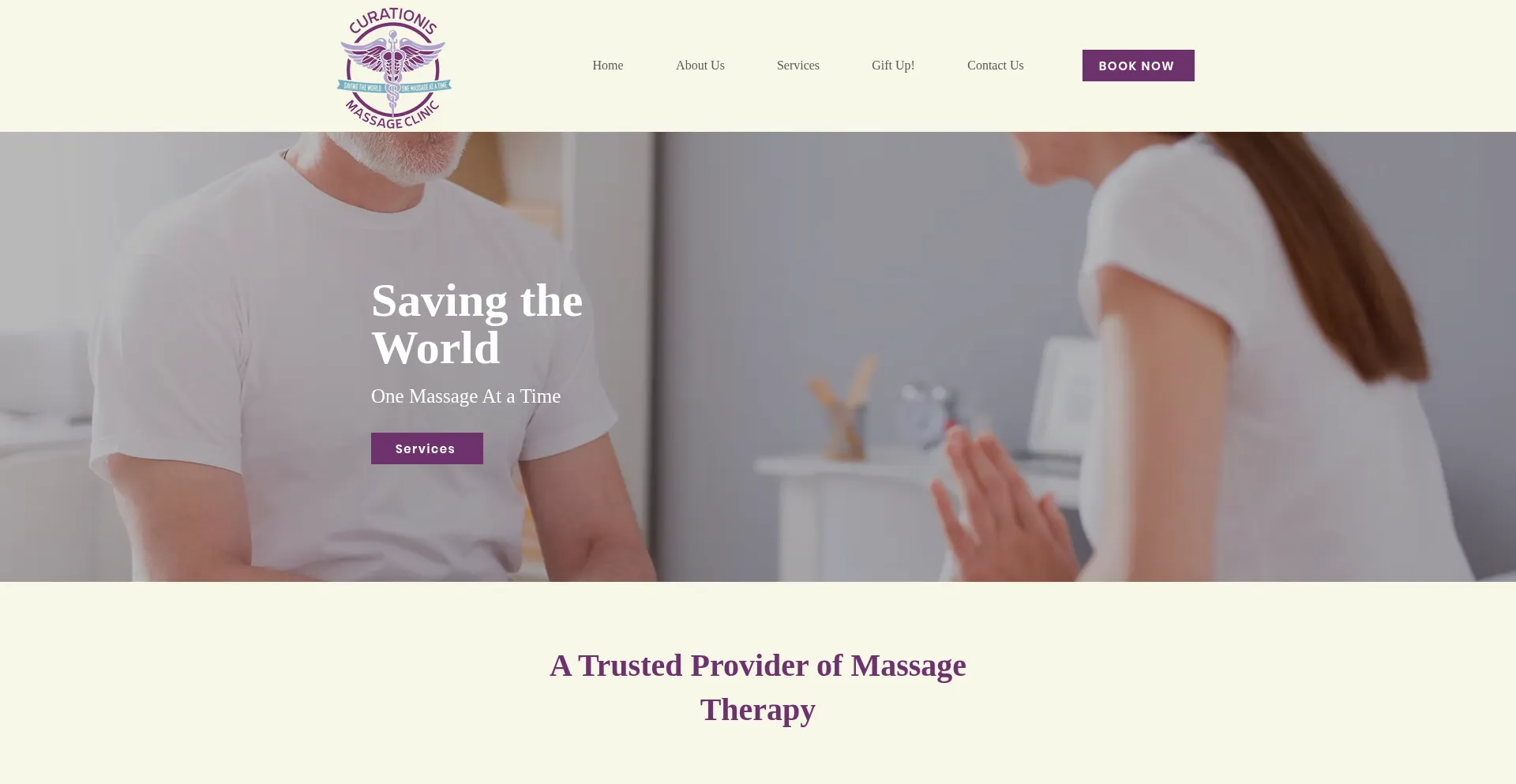 Website screenshot of Curationis.com
