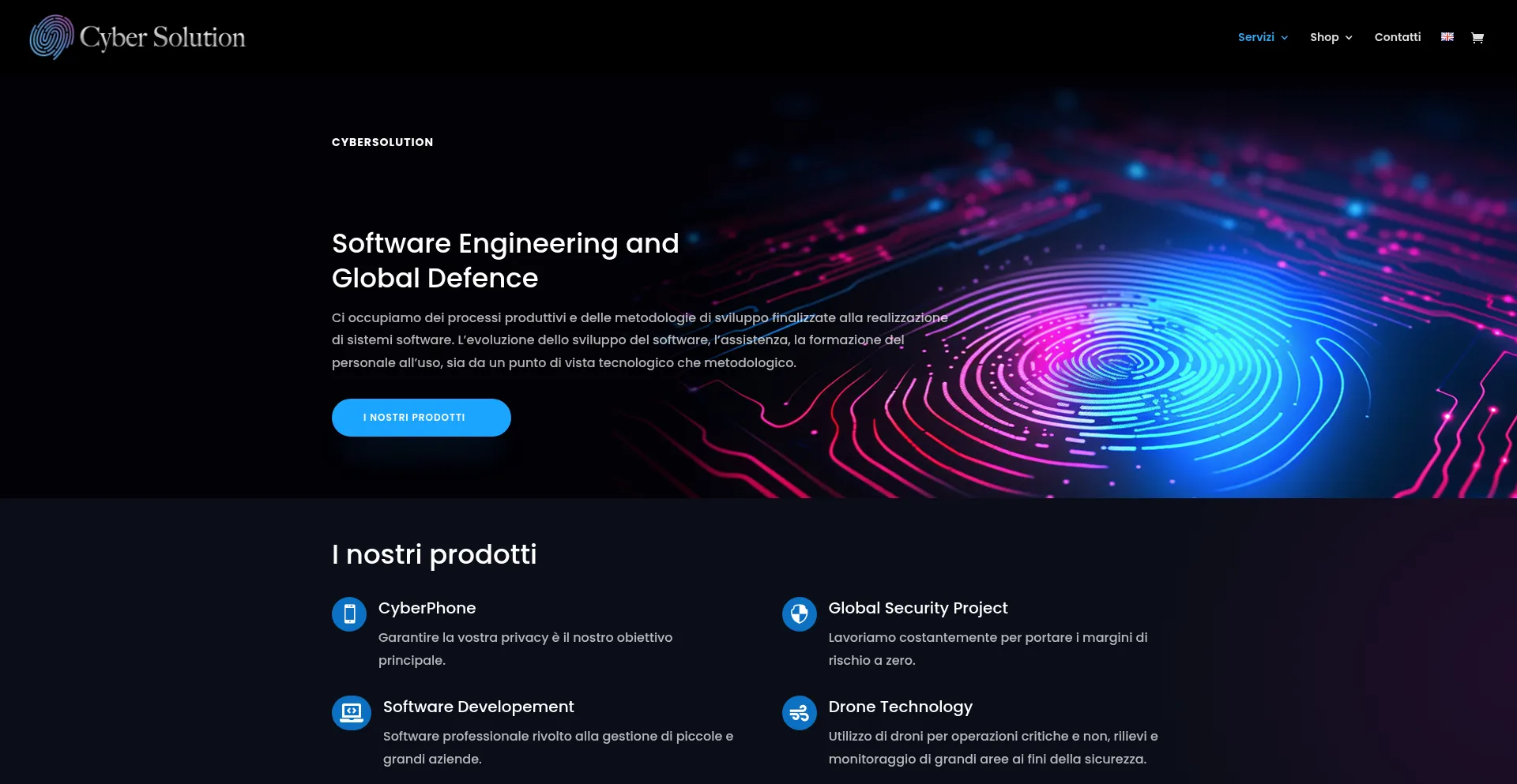Website screenshot of Cybersolution.eu
