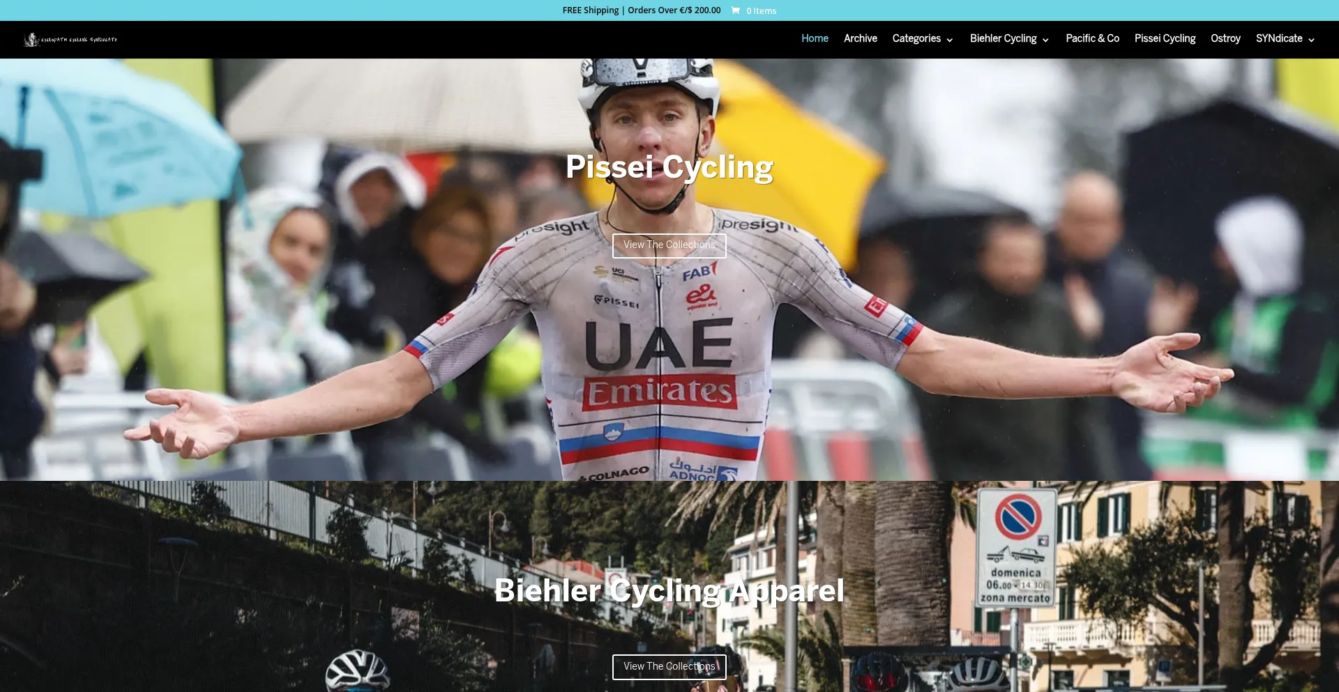 Website screenshot of Cyclopathcyclingsyndicate.com