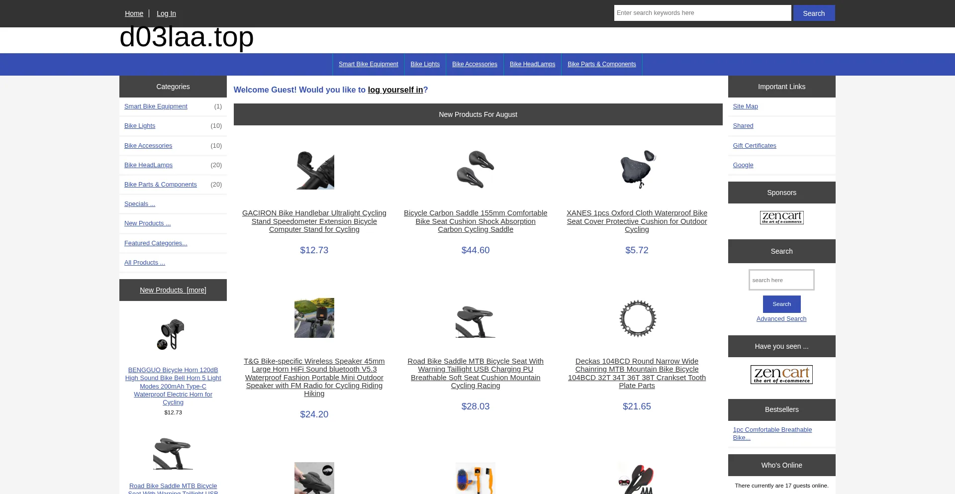 Website screenshot of D03laa.top
