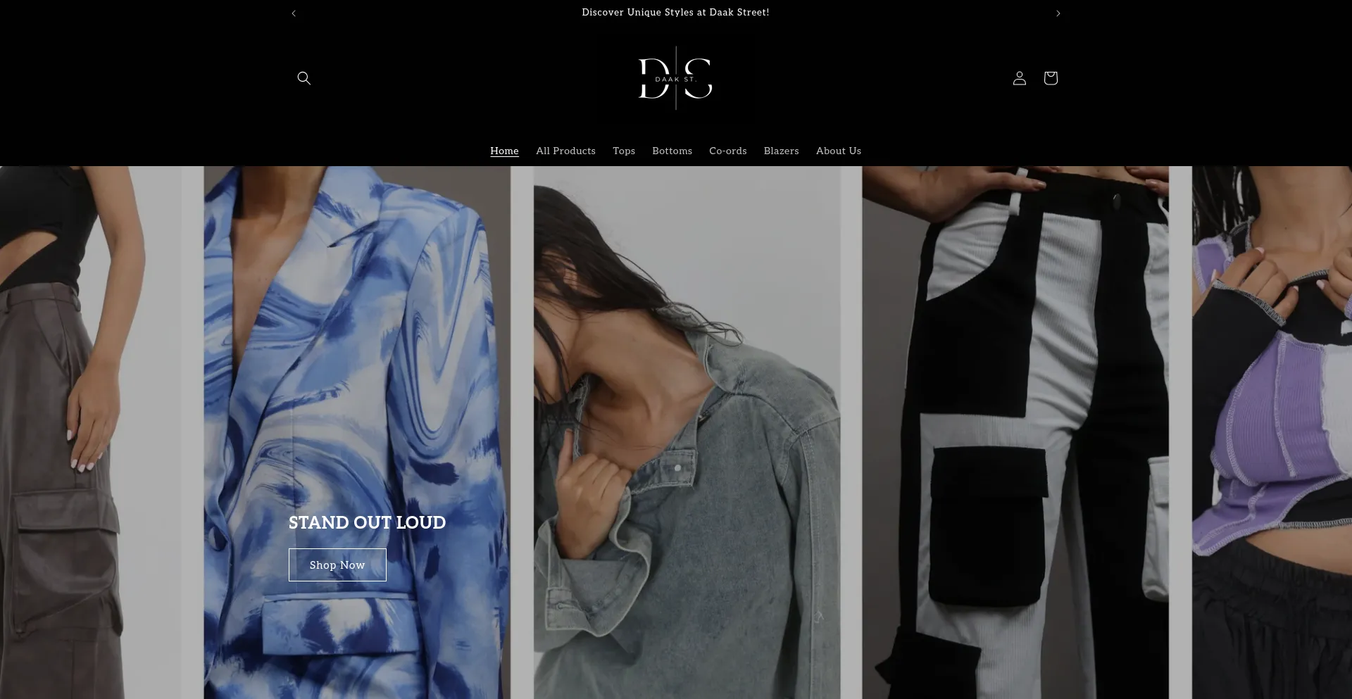 Website screenshot of Daakstreet.com