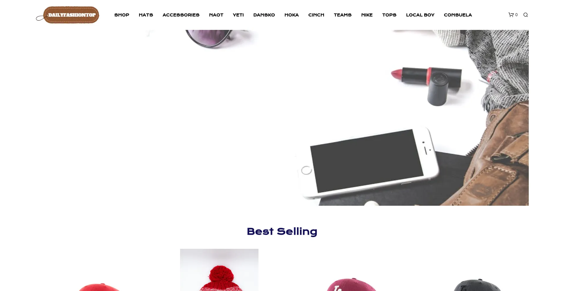 Website screenshot of Dailyfashiontop.com