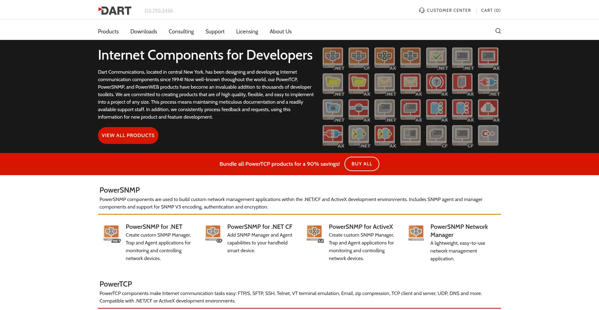 Website screenshot of Dart.com
