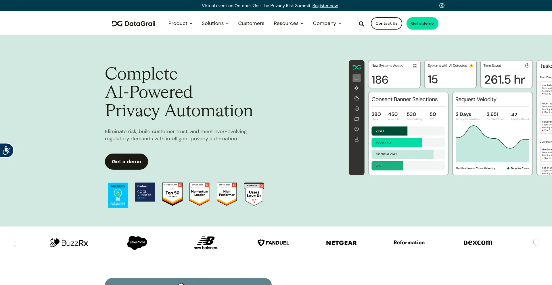 Datagrail.io Screenshot
