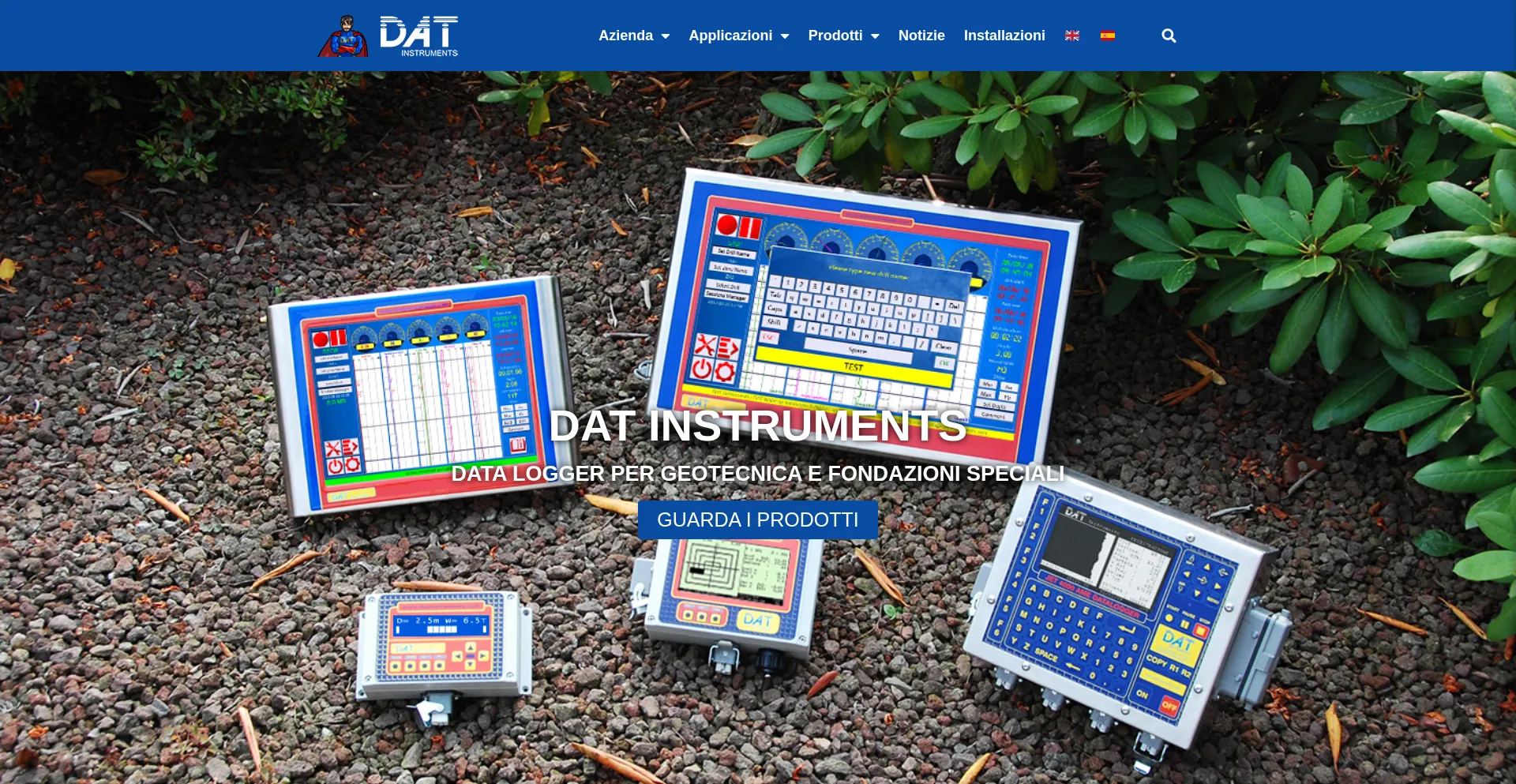 Website screenshot of Datinstruments.com
