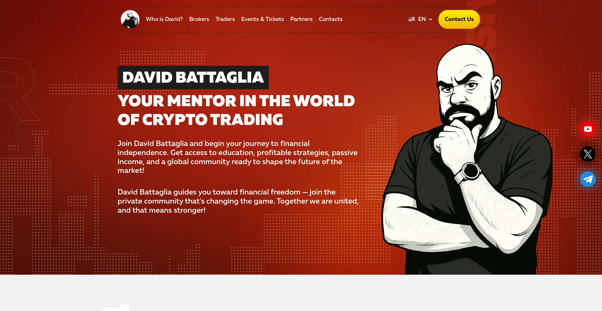 Website screenshot of David-battaglia.club