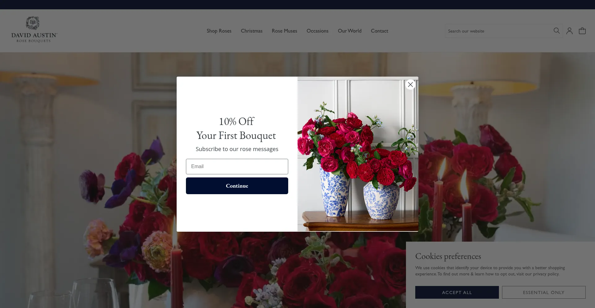 Davidaustinrosebouquets.com