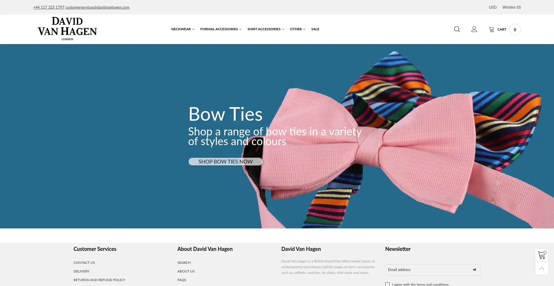Website screenshot of Davidvanhagen.com