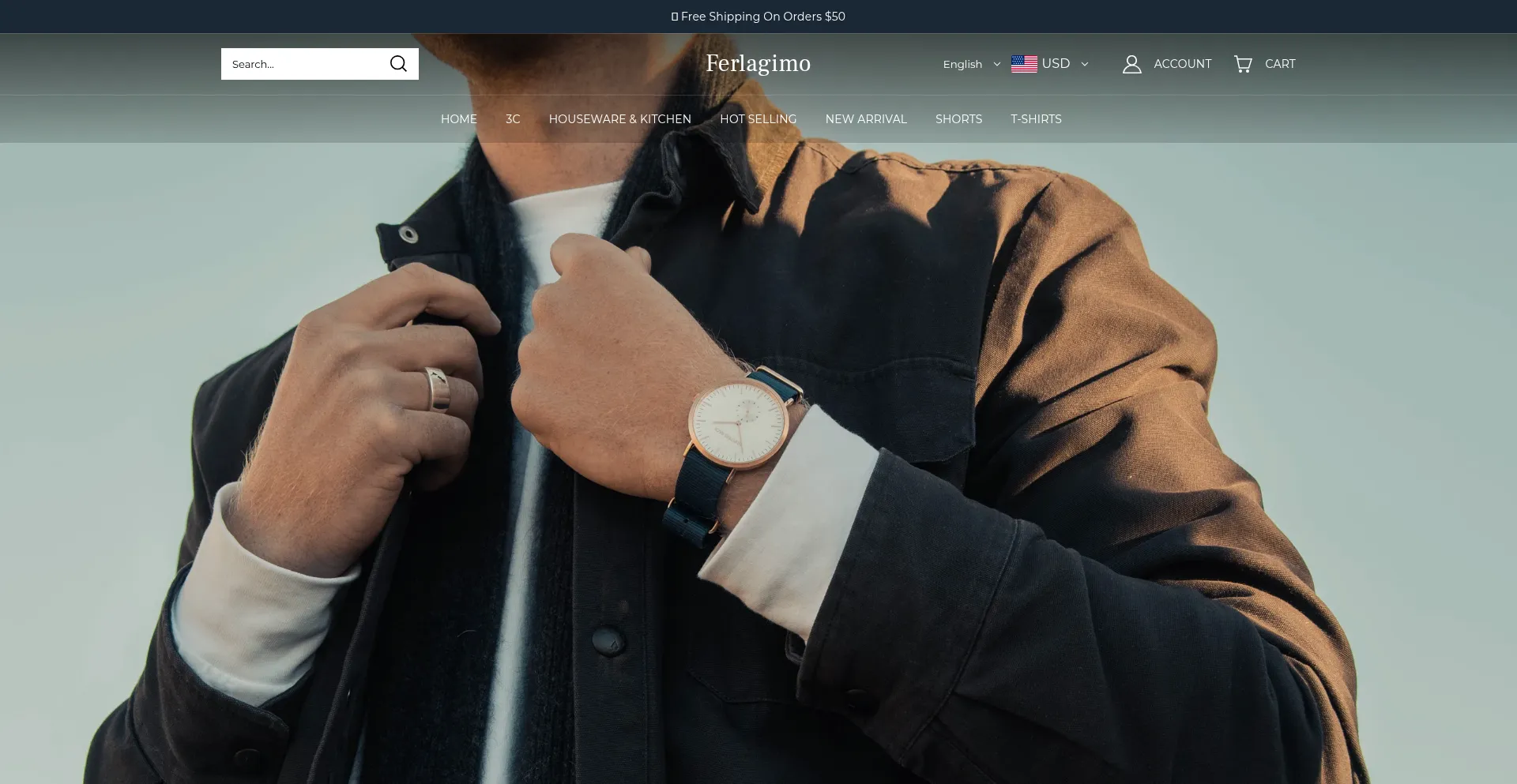 Website screenshot of Davish.shop