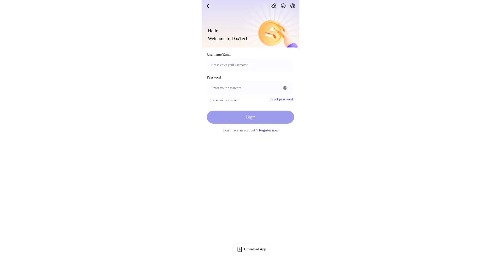 Website screenshot of Daxtech.tv