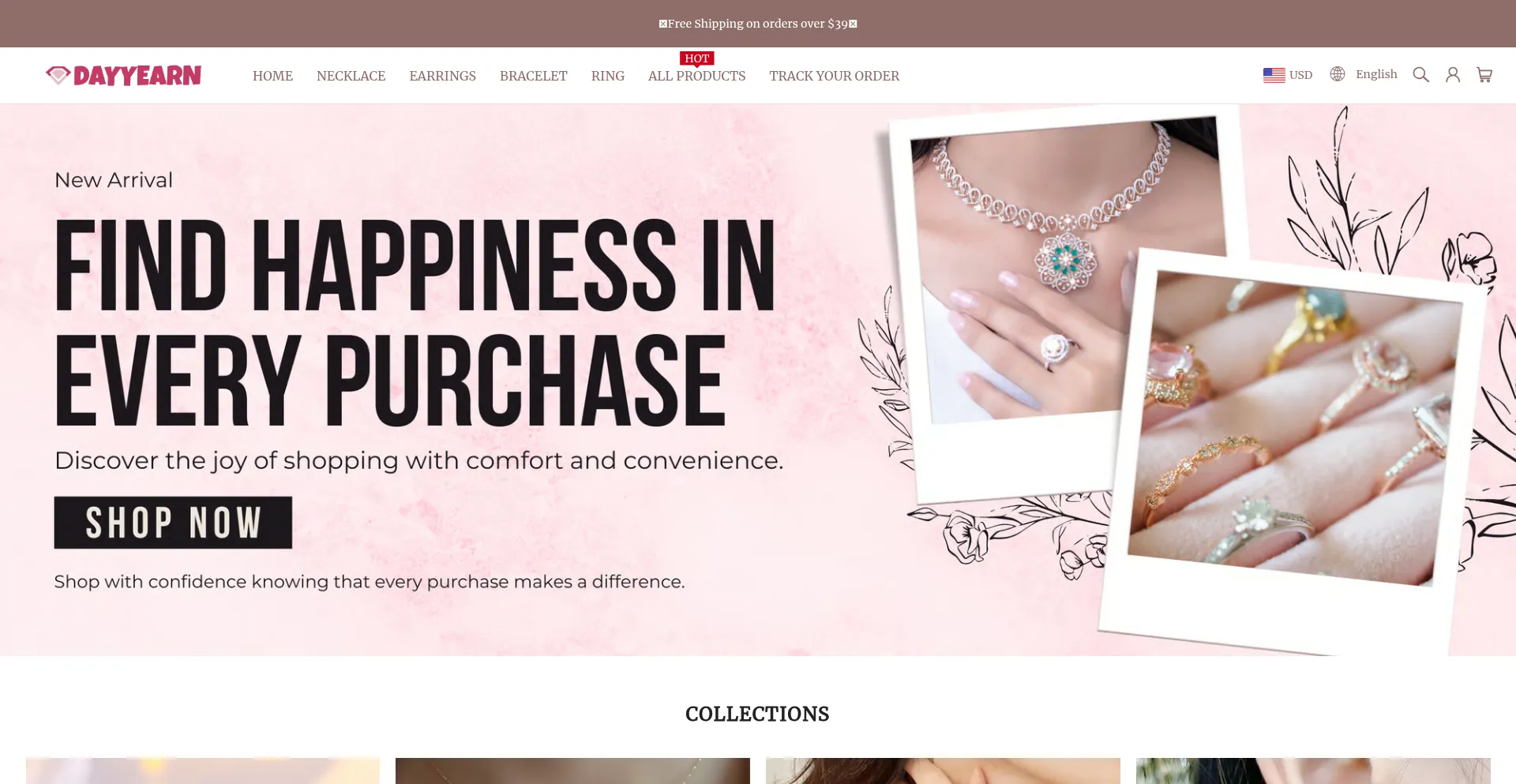 Website screenshot of Dayyearn.com