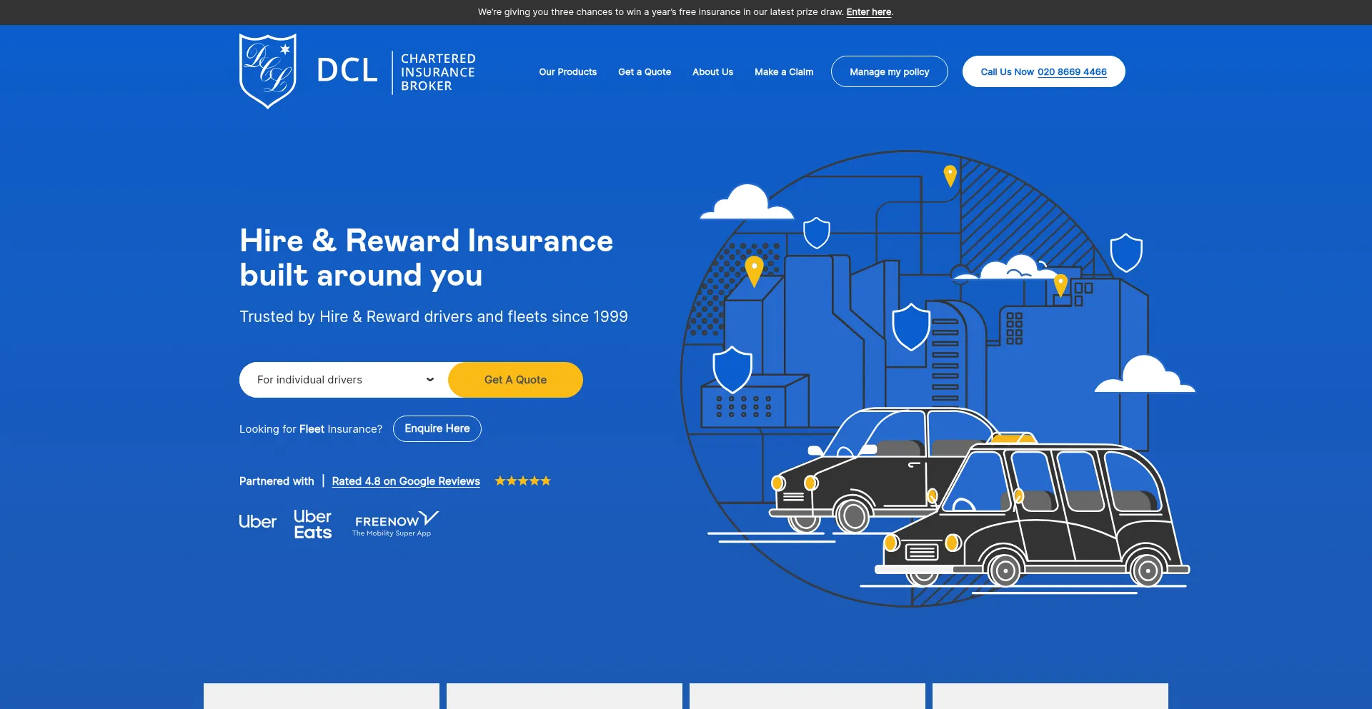 Website screenshot of Dclinsurance.com