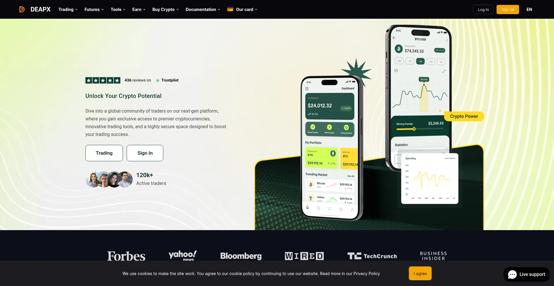 Website screenshot of Deapx.com
