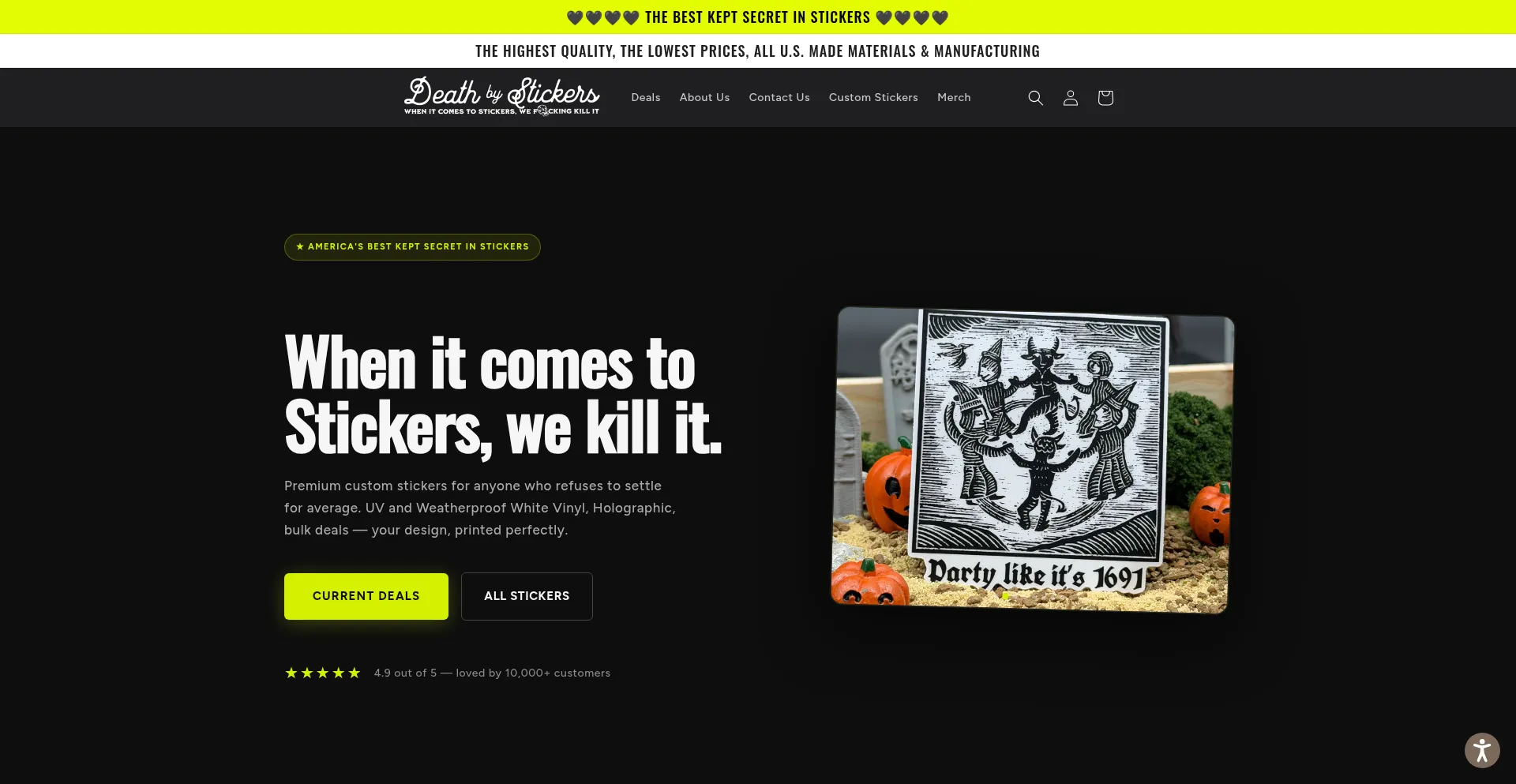 Deathbystickers.com