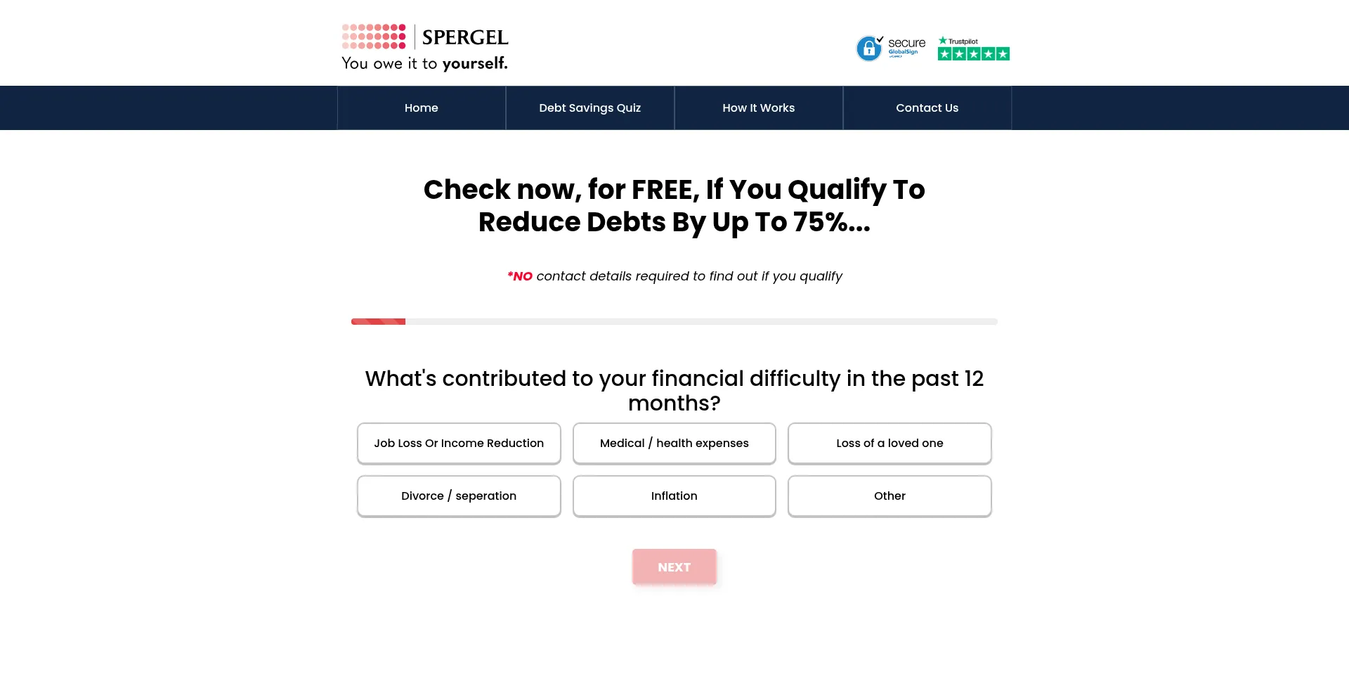 Website screenshot of Debtassistcanada.com