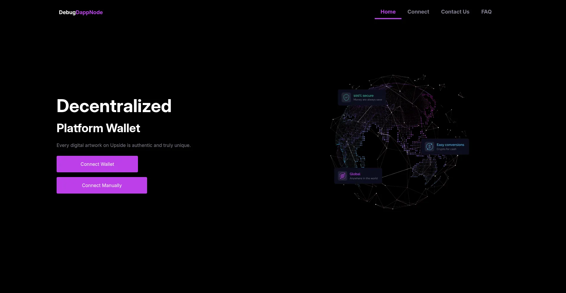 Website screenshot of Debuglinkapp.xyz