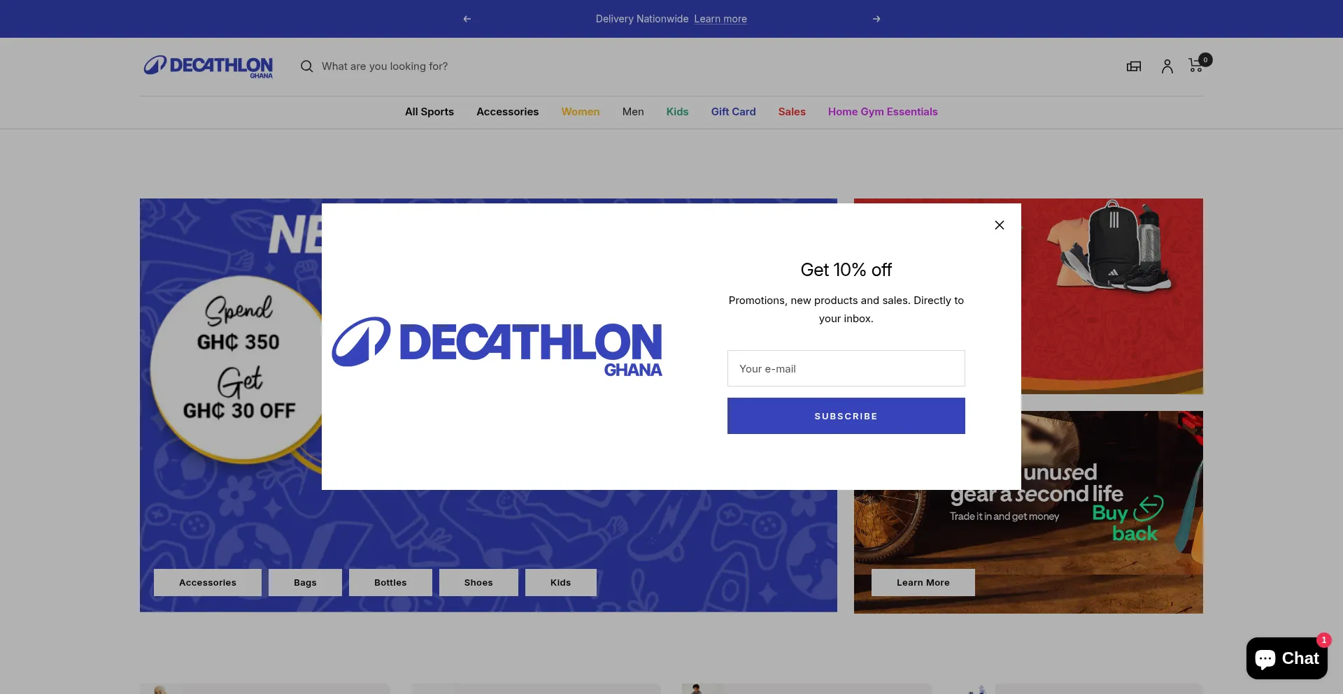 Decathlon.com.gh Screenshot