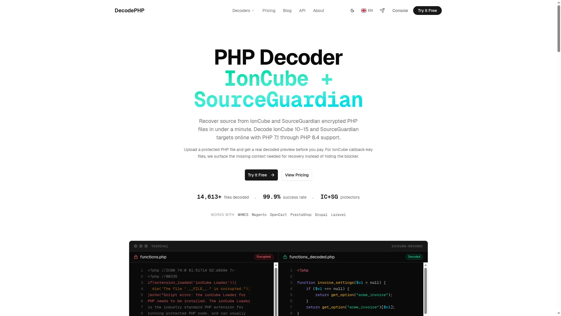 Decodephp.io