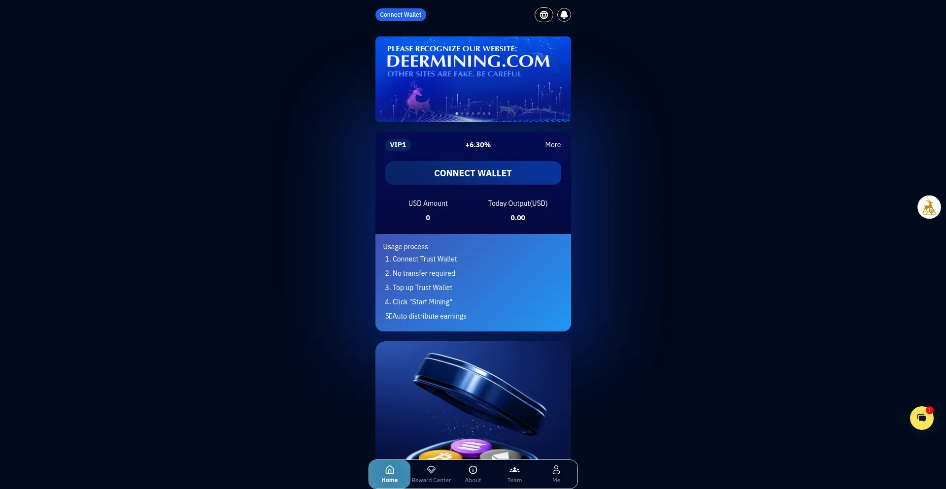 Website screenshot of Deer-mining.org